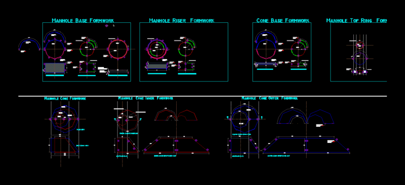 Sections Concrete Manhole DWG Section for AutoCAD