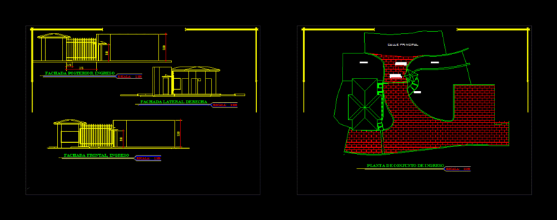 Security Gate DWG Section for AutoCAD