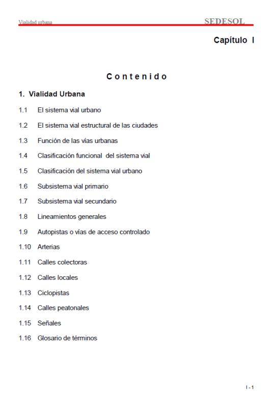 Sedesol Urban Traffic Rules PDF Full Project (Document)