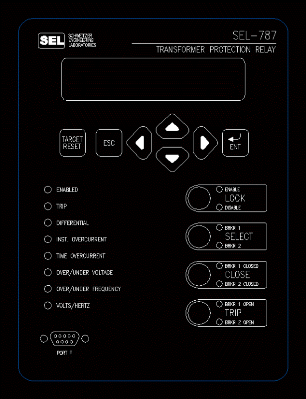 Sel – 787 Relay DWG Block for AutoCAD