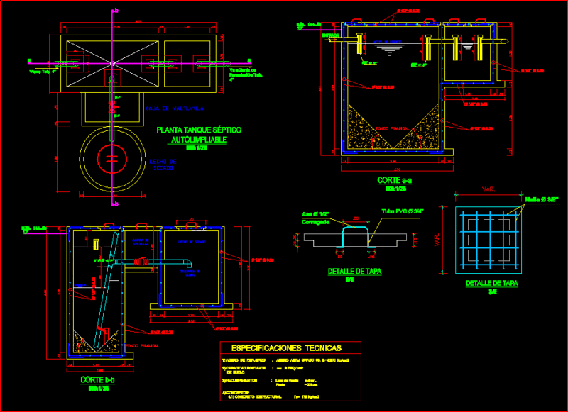 Septic Tank Detail DWG Detail for AutoCAD