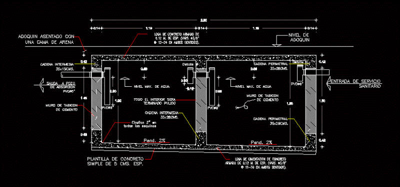 Septic Tank DWG Block for AutoCAD