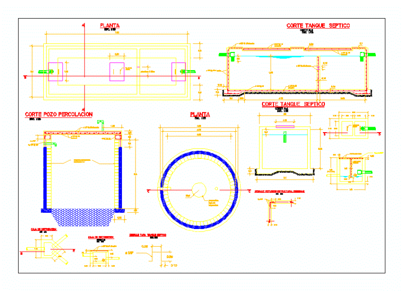 Septic Tank DWG Detail for AutoCAD
