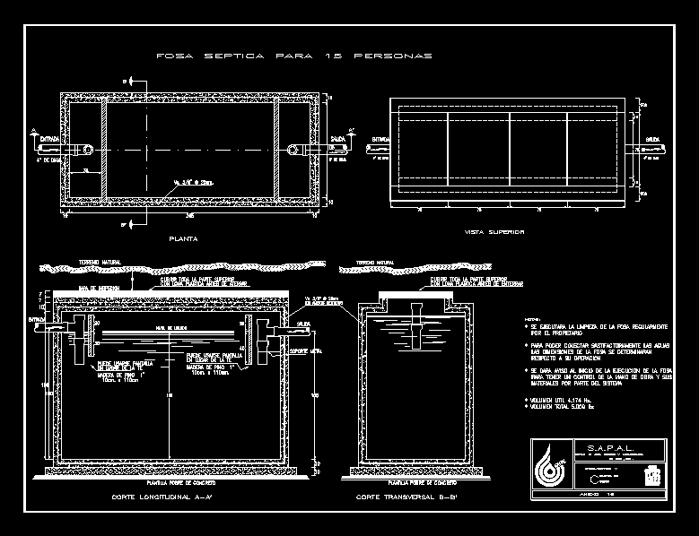 Septic Tank DWG Detail for AutoCAD Designs CAD