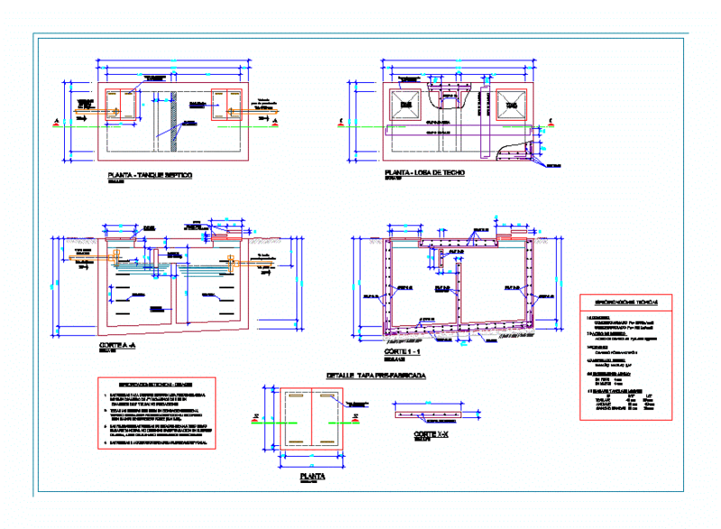 Septic Tank DWG Detail for AutoCAD