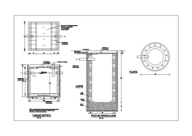 Septic Tank DWG Detail for AutoCAD