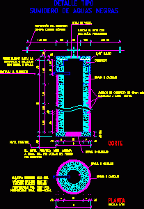 Septic Tank DWG Section for AutoCAD