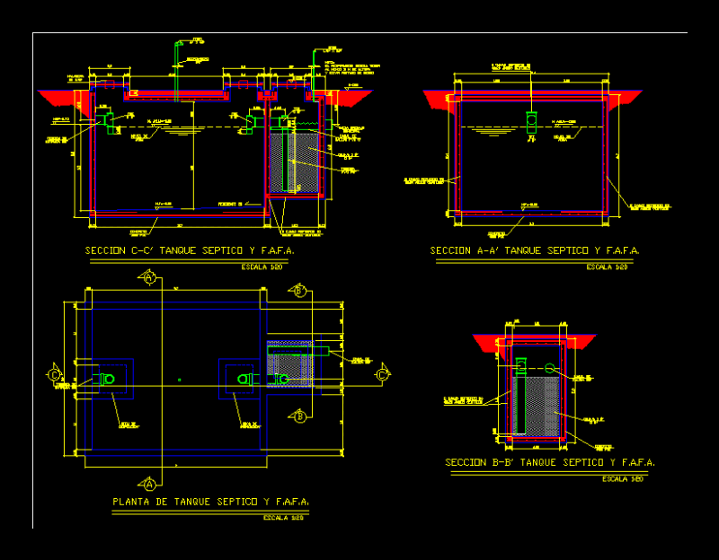 Septic Tank Fafa DWG Block for AutoCAD
