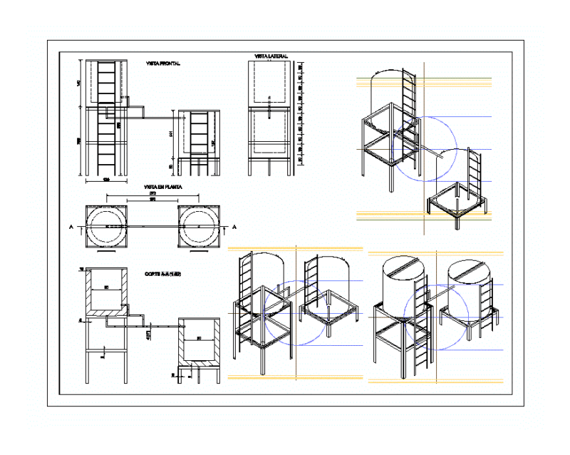 Settling Tank DWG Block for AutoCAD