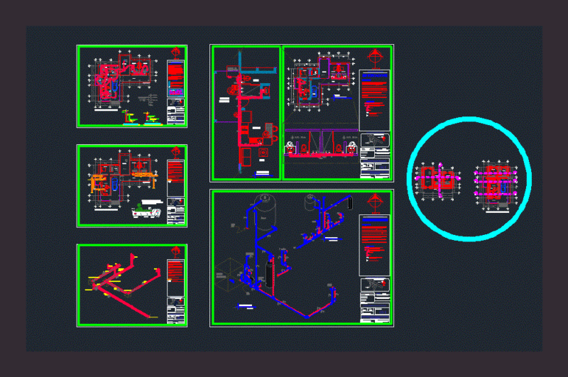 Several Facilities Family DWG Plan for AutoCAD