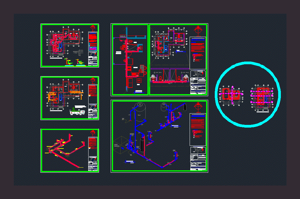 Several Facilities Family DWG Plan for AutoCAD • Designs CAD