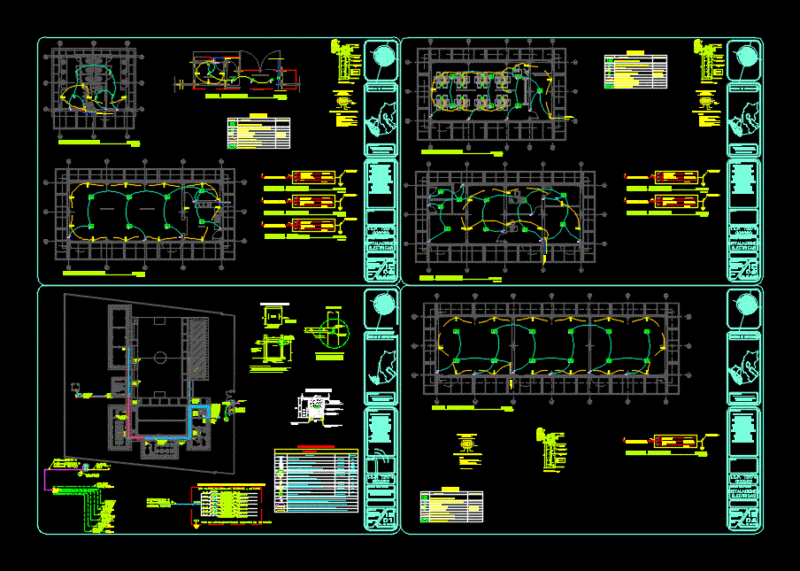 Several School Facilities DWG Block for AutoCAD