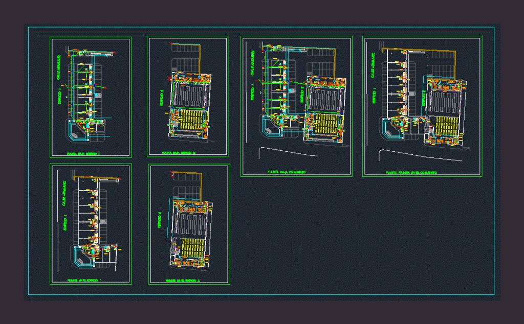 Sewage Facilities Apartment Building DWG Detail for AutoCAD