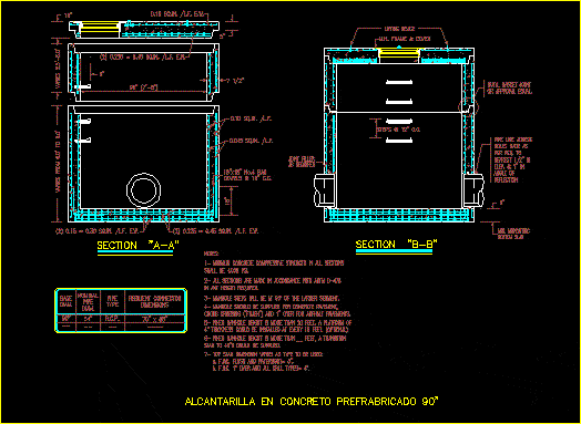 Sewer Details - 90 Inches DWG Detail for AutoCAD • Designs CAD