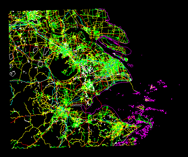 Shanghai City Map;China DXF Model for AutoCAD