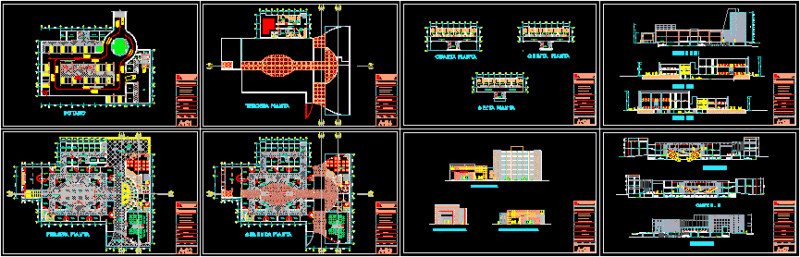 Shopping Center DWG Section for AutoCAD