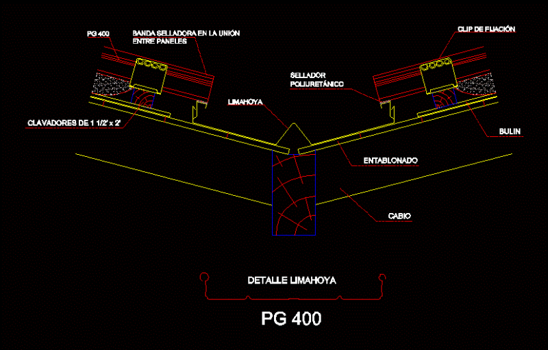 Side Detail Cut Valley DWG Detail for AutoCAD