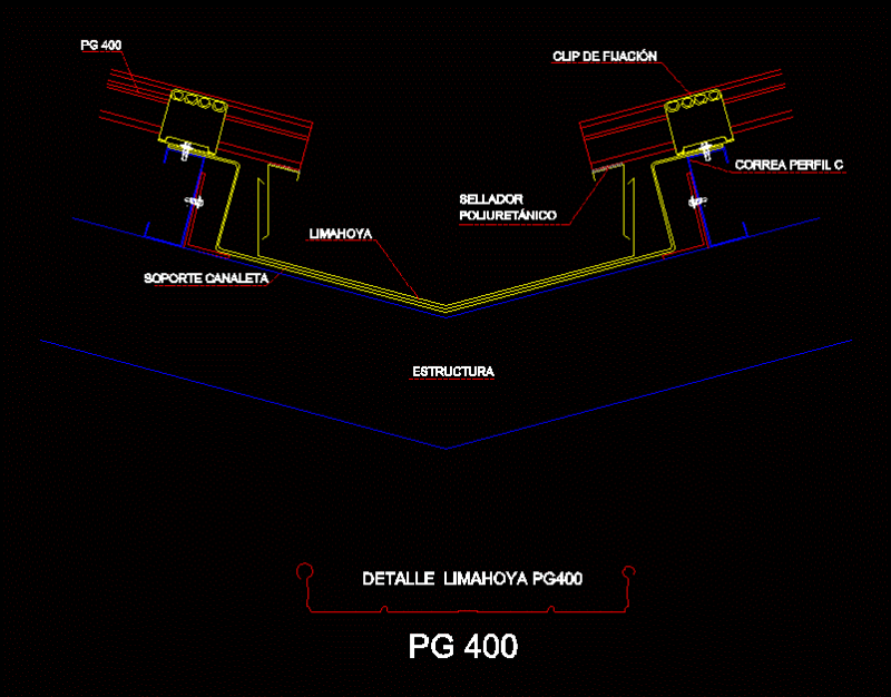 Side Detail Cut Valley DWG Detail for AutoCAD
