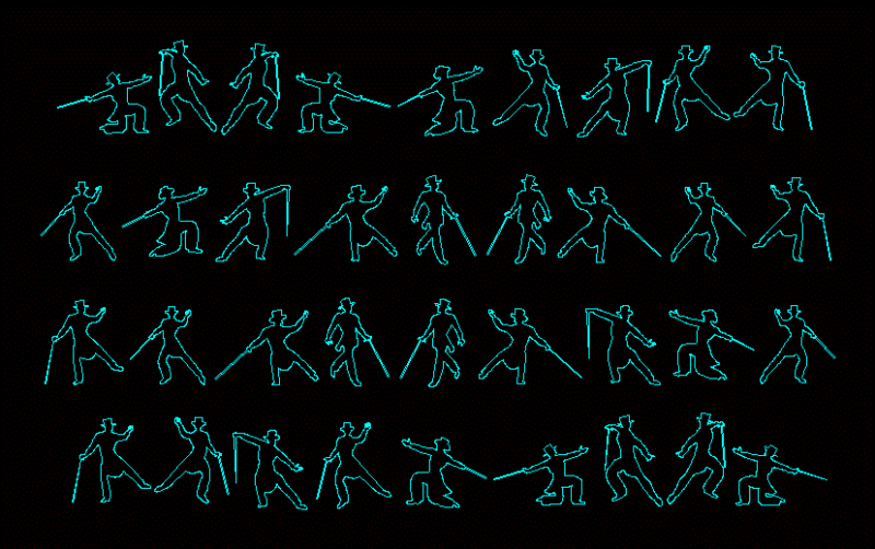 Silhouettes Of People – Lords Clothes 2D DWG Block for AutoCAD