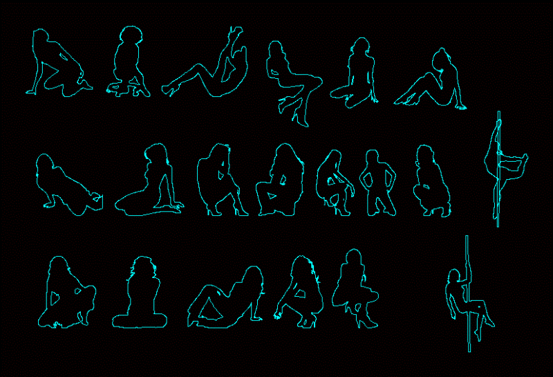 Silhouettes Sexy Women DWG Full Project for AutoCAD
