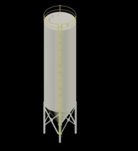 Silo 30 Ton DWG Block for AutoCAD