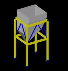 Silo Supported DWG Block for AutoCAD