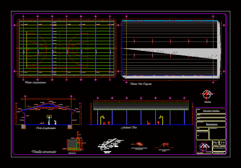 Simple Cover DWG Section for AutoCAD