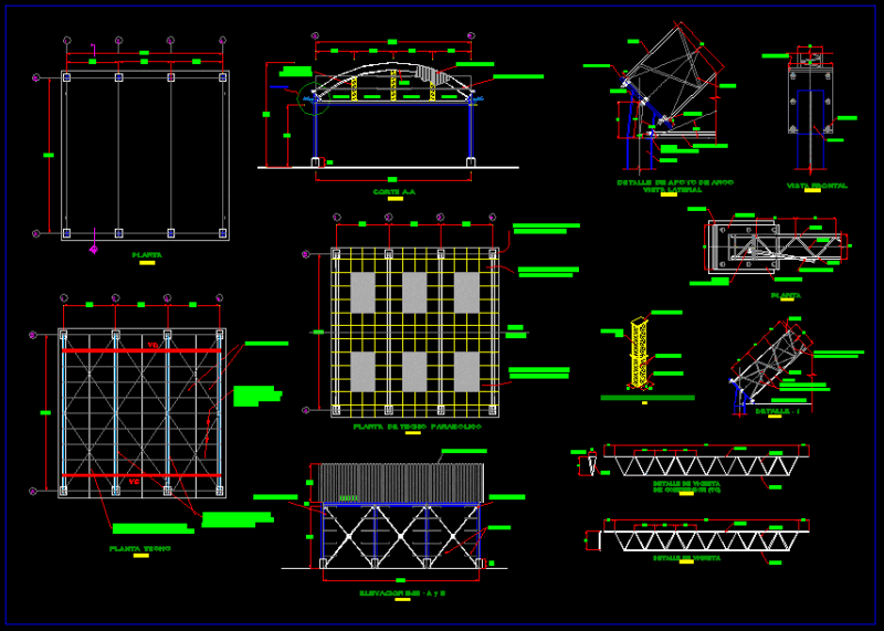 Sissor Truss DWG Detail for AutoCAD