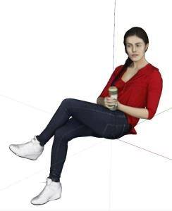 Sit Woman 3D SKP Model for SketchUp
