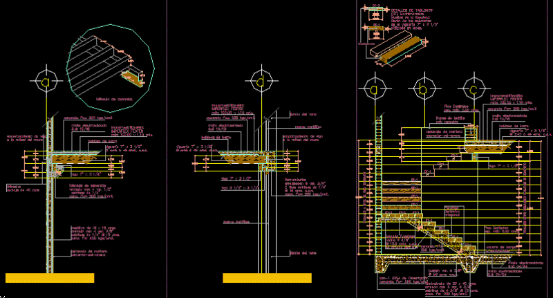 Slab – Stairs – Wood – Concrete DWG Detail for AutoCAD