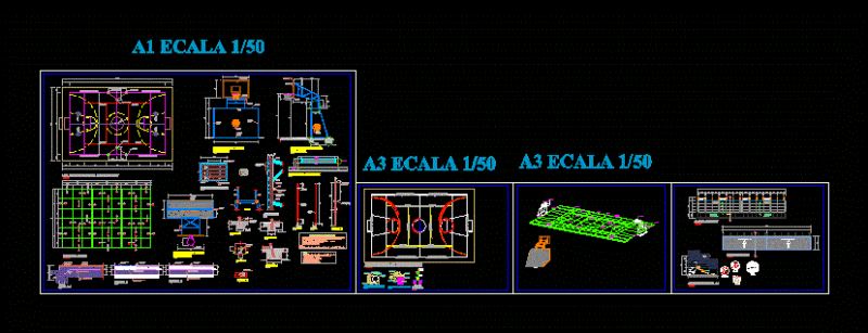 Slab Multisport DWG Detail for AutoCAD