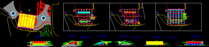 Soccer Court 5 DWG Section for AutoCAD