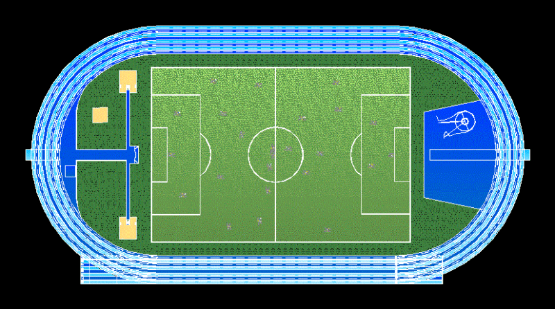 Soccer Field DWG Block for AutoCAD
