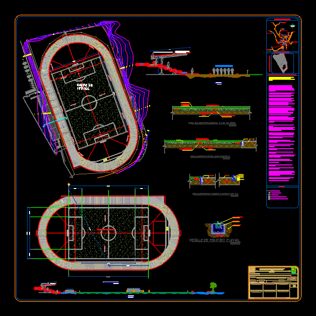 Soccer Field DWG Detail for AutoCAD • Designs CAD