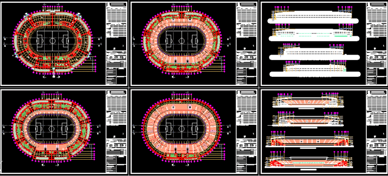 Soccer Stadium – 32000 Persons DWG Section for AutoCAD