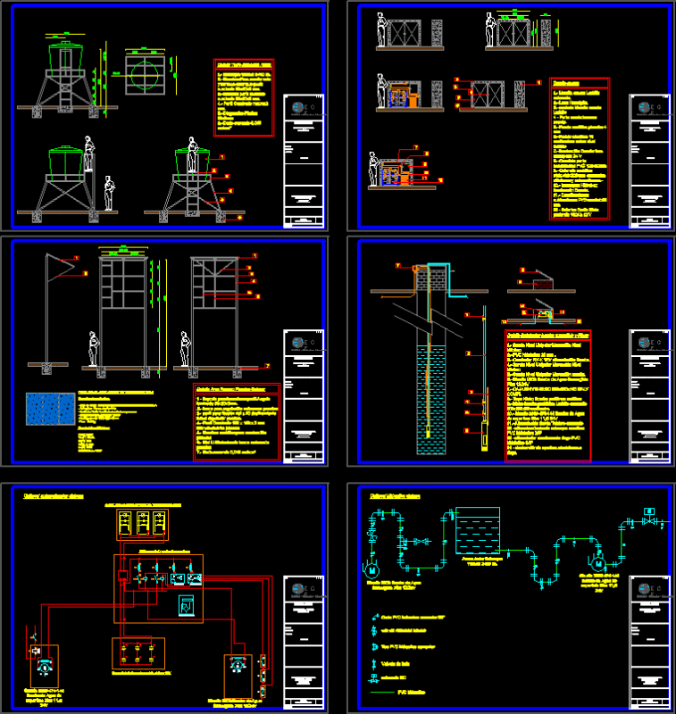 Solar Powered Irrigation Pump DWG Block for AutoCAD
