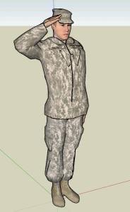 Soldier 3D SKP Model for SketchUp