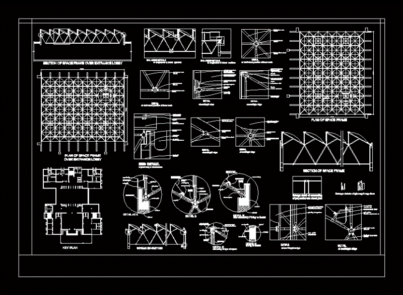 Space Frame DWG Detail for AutoCAD