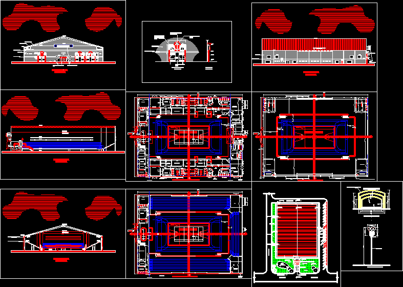 Sport Hall DWG Block for AutoCAD • Designs CAD