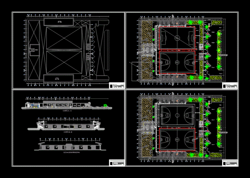 Sporting Platform DWG Block for AutoCAD