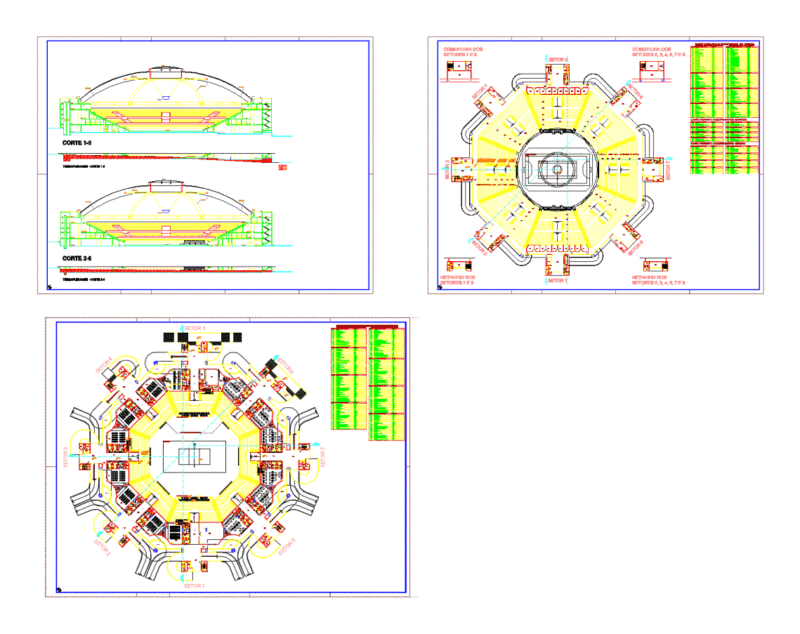 Sports Arena DWG Block for AutoCAD