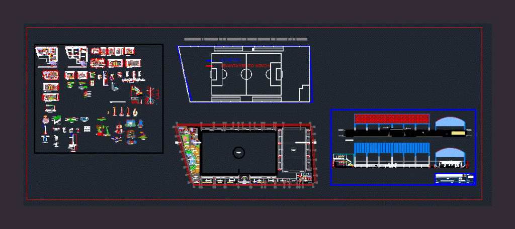 Sports Center DWG Plan for AutoCAD