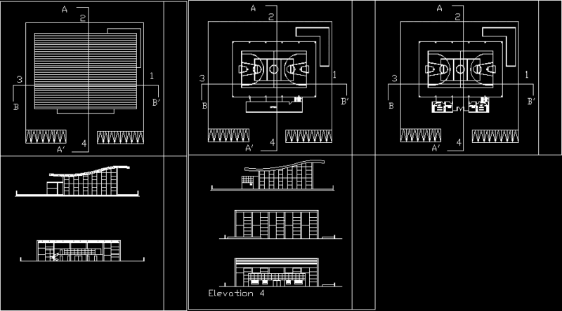 Sports Centre DWG Block for AutoCAD