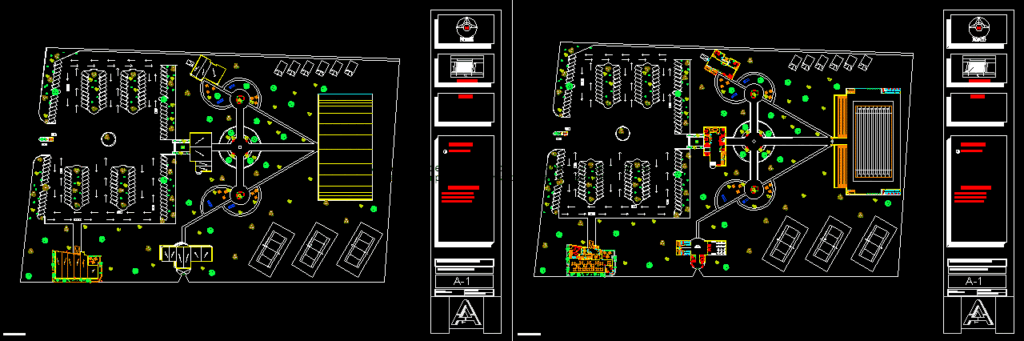 Sports Centre DWG Block for AutoCAD