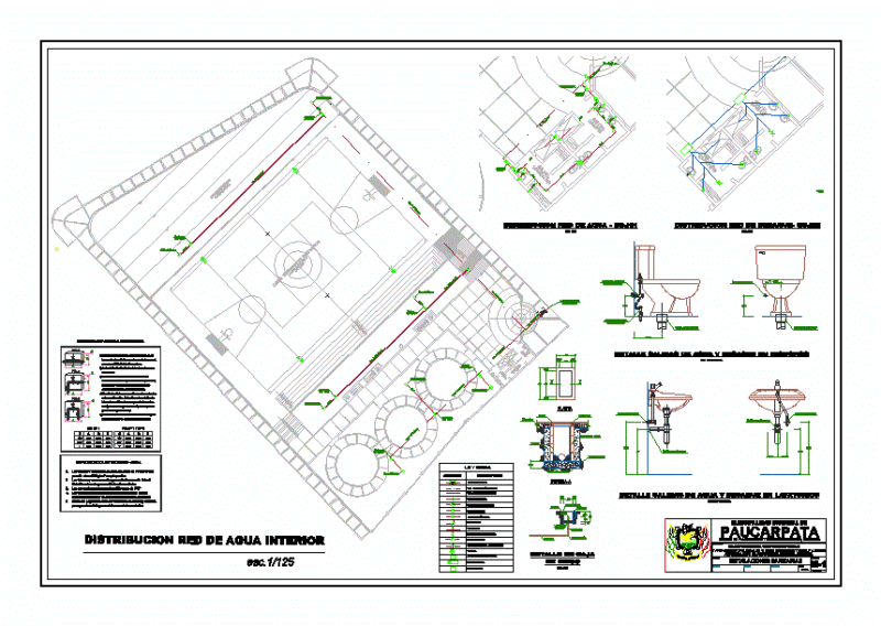 Sports Complex – Sanitary DWG Detail for AutoCAD