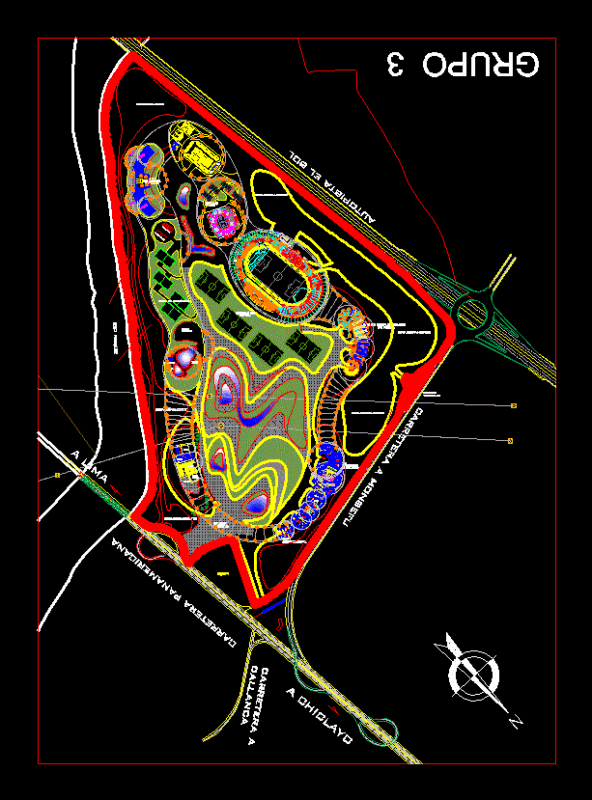 Sports Complex DWG Block for AutoCAD