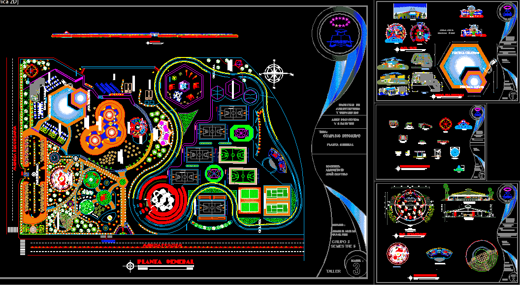 Sports Complex DWG Block for AutoCAD • Designs CAD