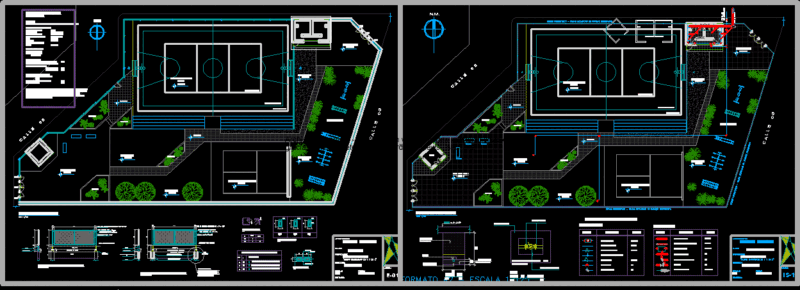 Sports Complex DWG Block for AutoCAD