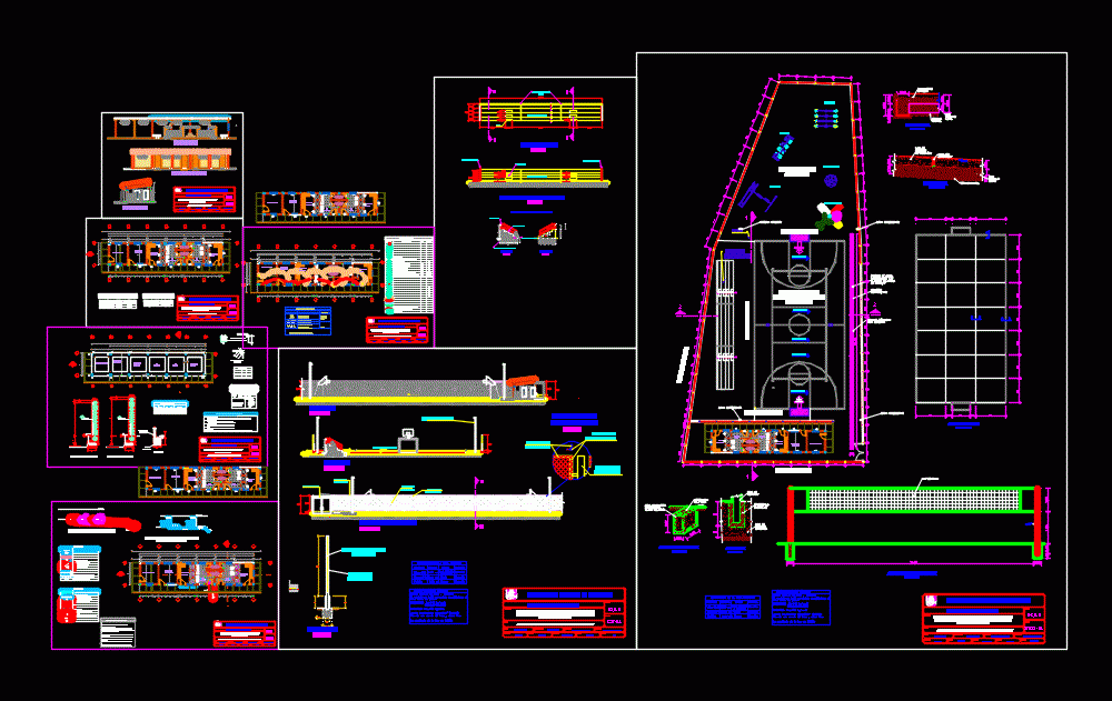 Sports Complex Dwg Detail For Autocad • Designs Cad