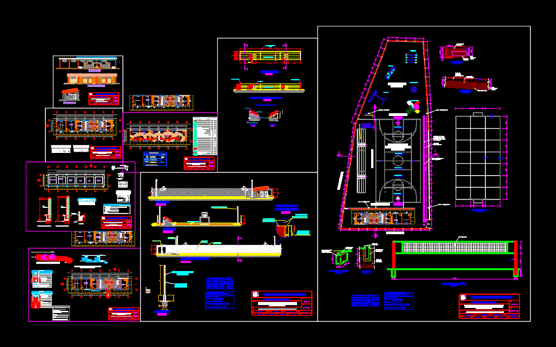 Sports Complex DWG Detail for AutoCAD